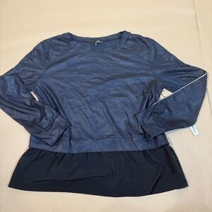 NEW! Gottex Studio Faux Leather Combo‎ Top Blouse - Size Medium